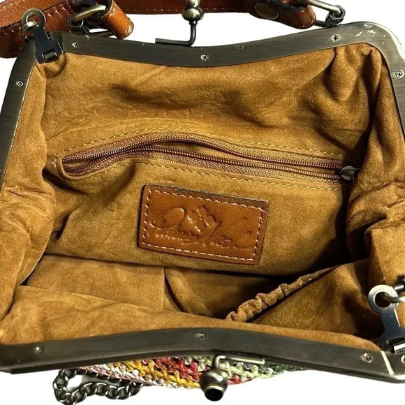 Patricia Nash satchel,purse,Laureana.Coral  multi Spanish ,woven,zig zag,boho - Picture 4 of 15